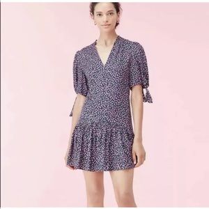 NWT Rebecca Taylor Wild Rose Silk Twill Dress M